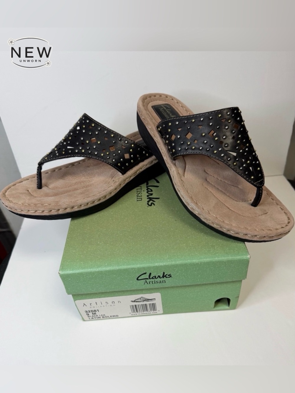 NEW Clarks Latin Bolero Black Size 9M in Original Box
